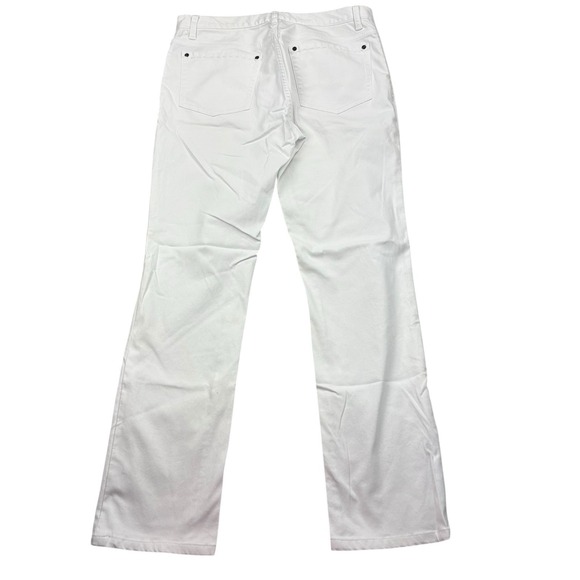 John Varvatos Pants Mens Size 33x28 White Cotton Stretch Button Fly Jeans - Picture 2 of 9